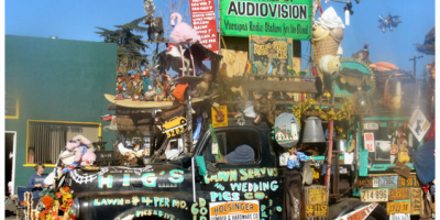 truck with a lot of stuff on it