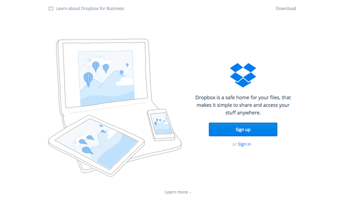 dropbox screenshot