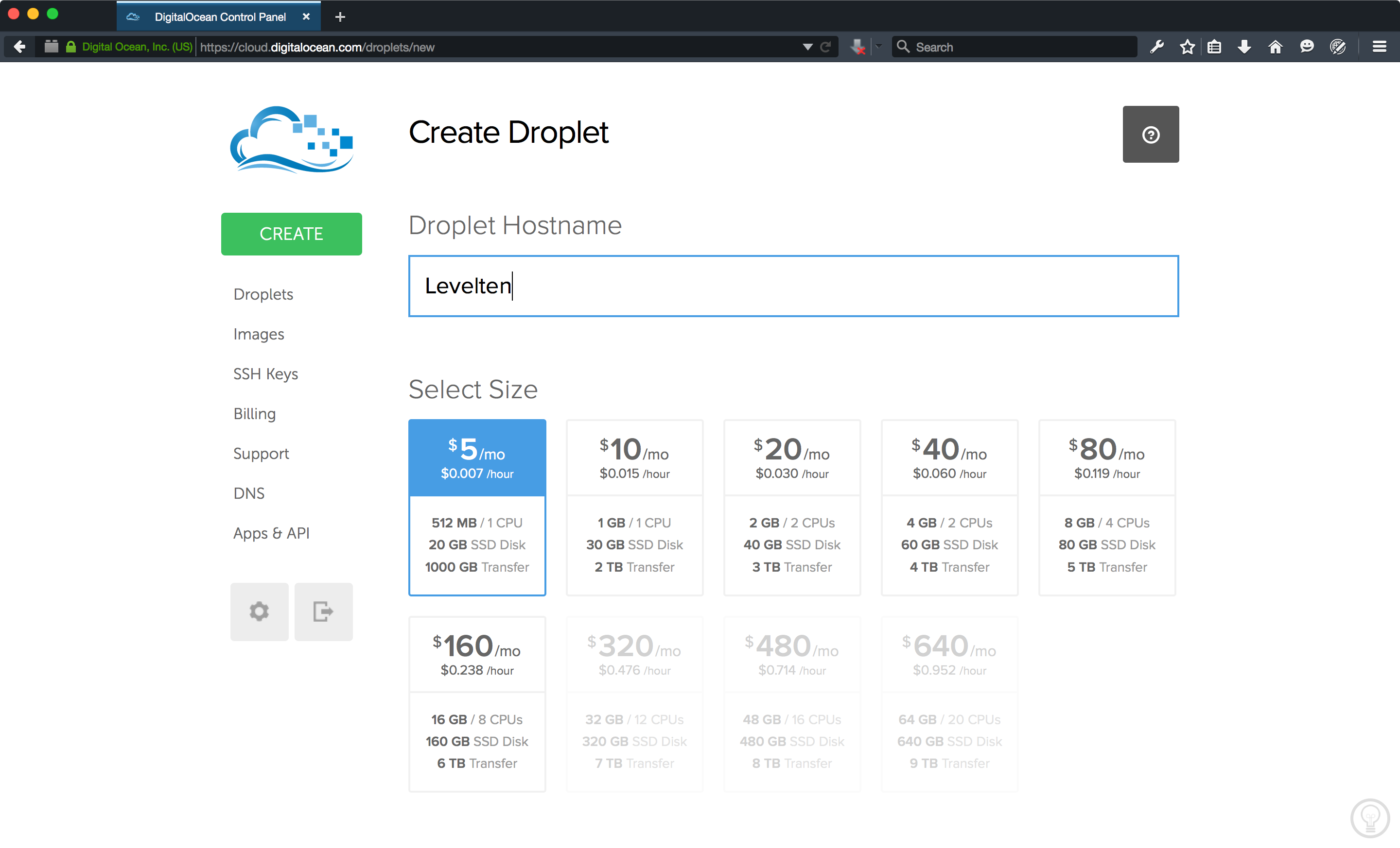 DigitalOcean Droplet Creation