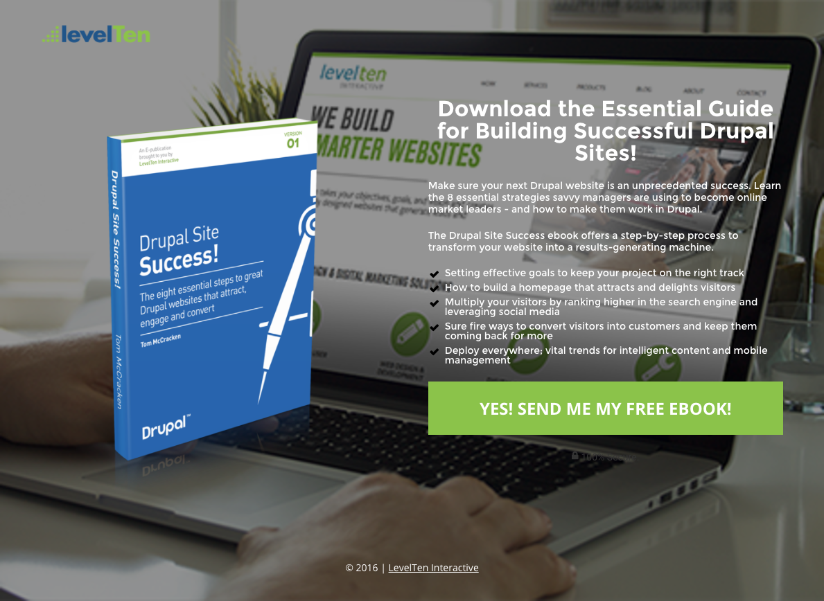 leadpages landing page drupal site success ebook