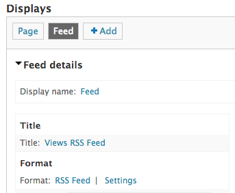 drupal views rss feed