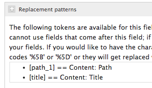 drupal views rss replacement pattern