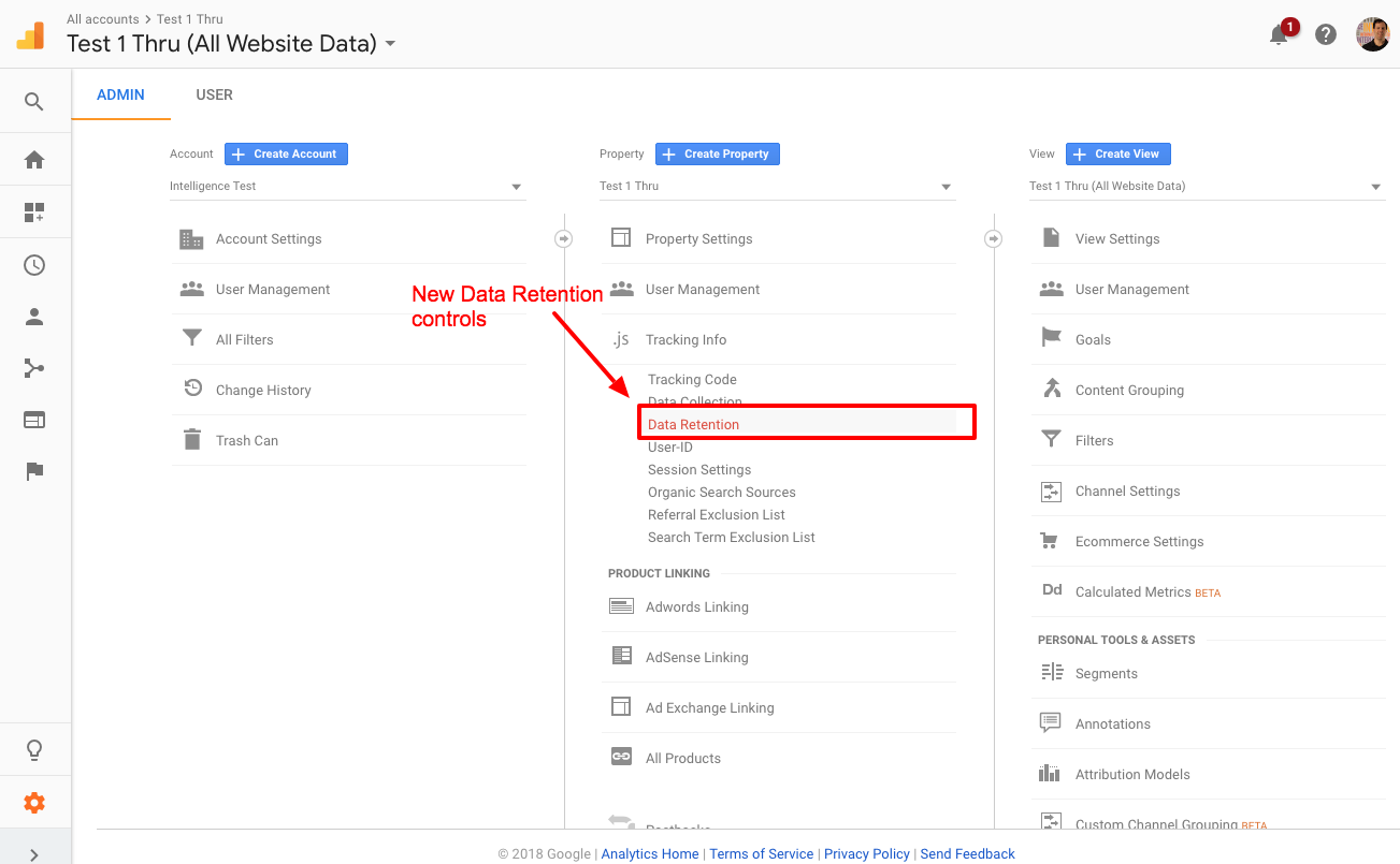 Change data retention controls in Google Analytics