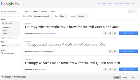 Google Fonts