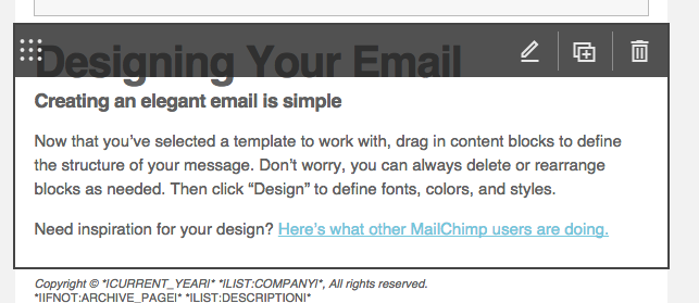 mailchimp rss email edit default