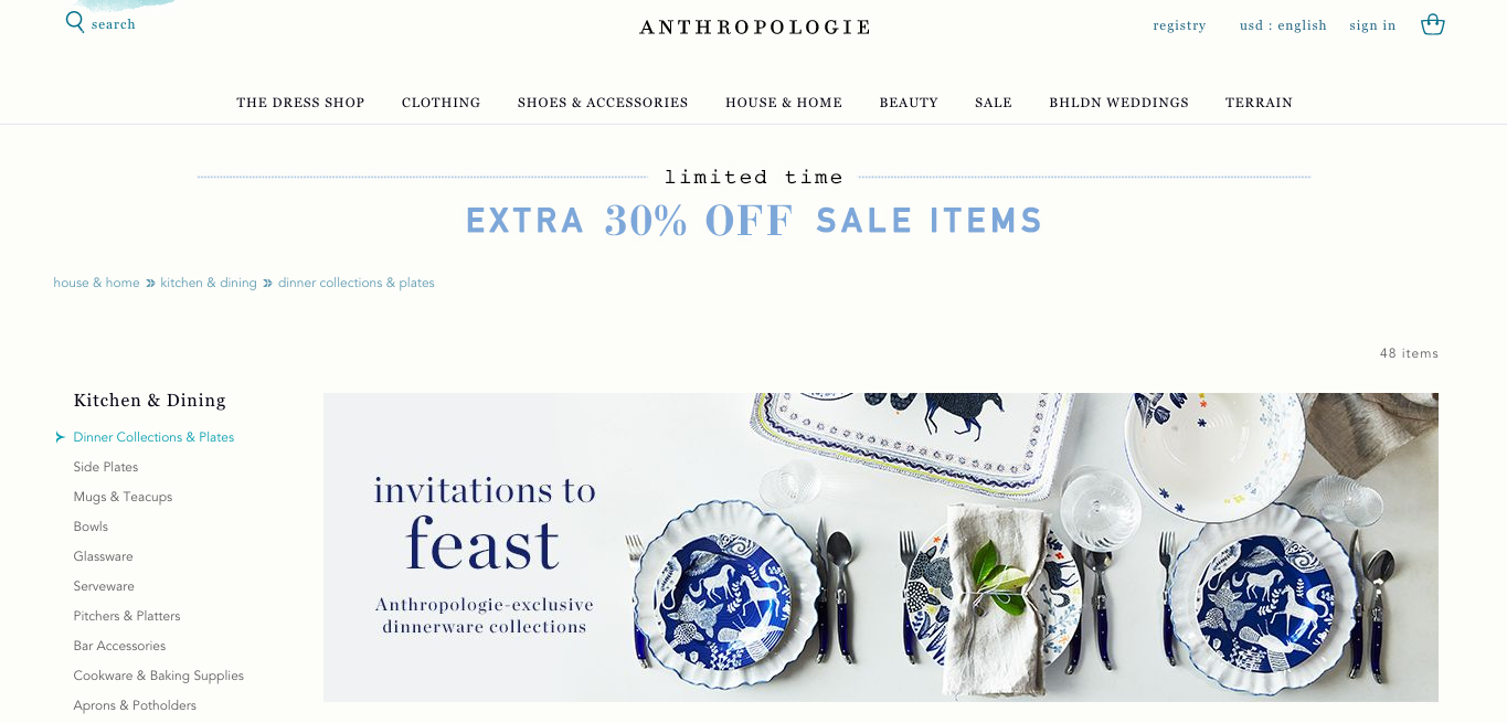 anthropologie navigation