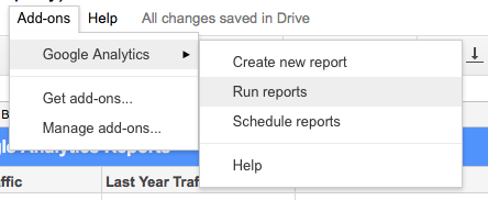 google analytics run reports