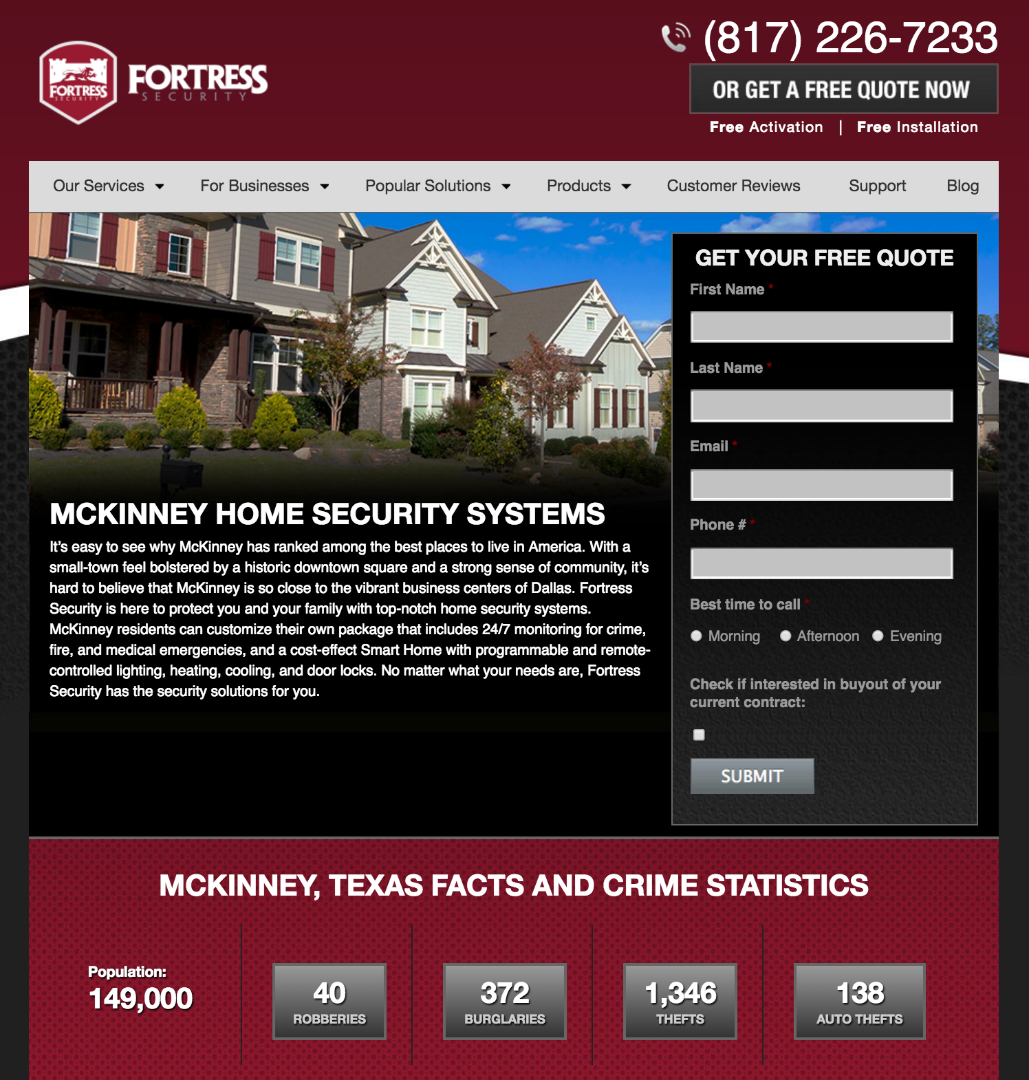 fortress security location page