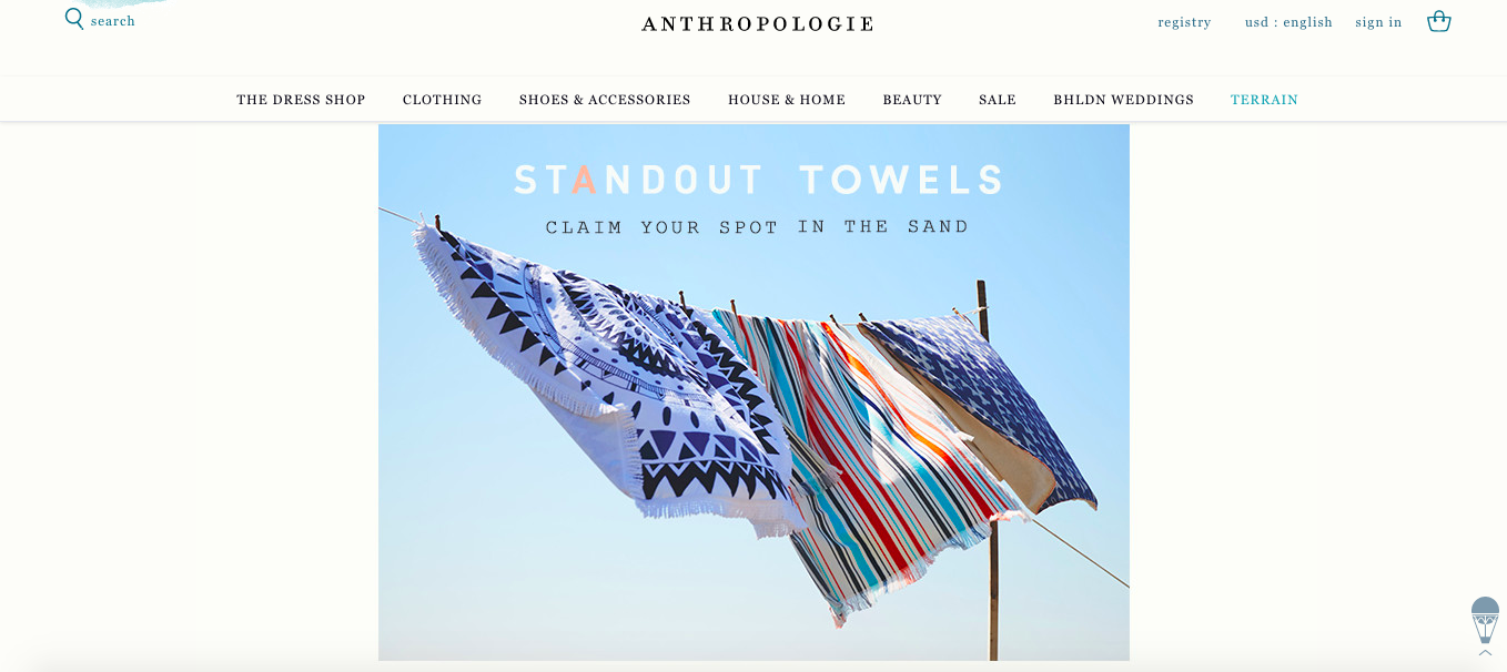 anthropologie text font