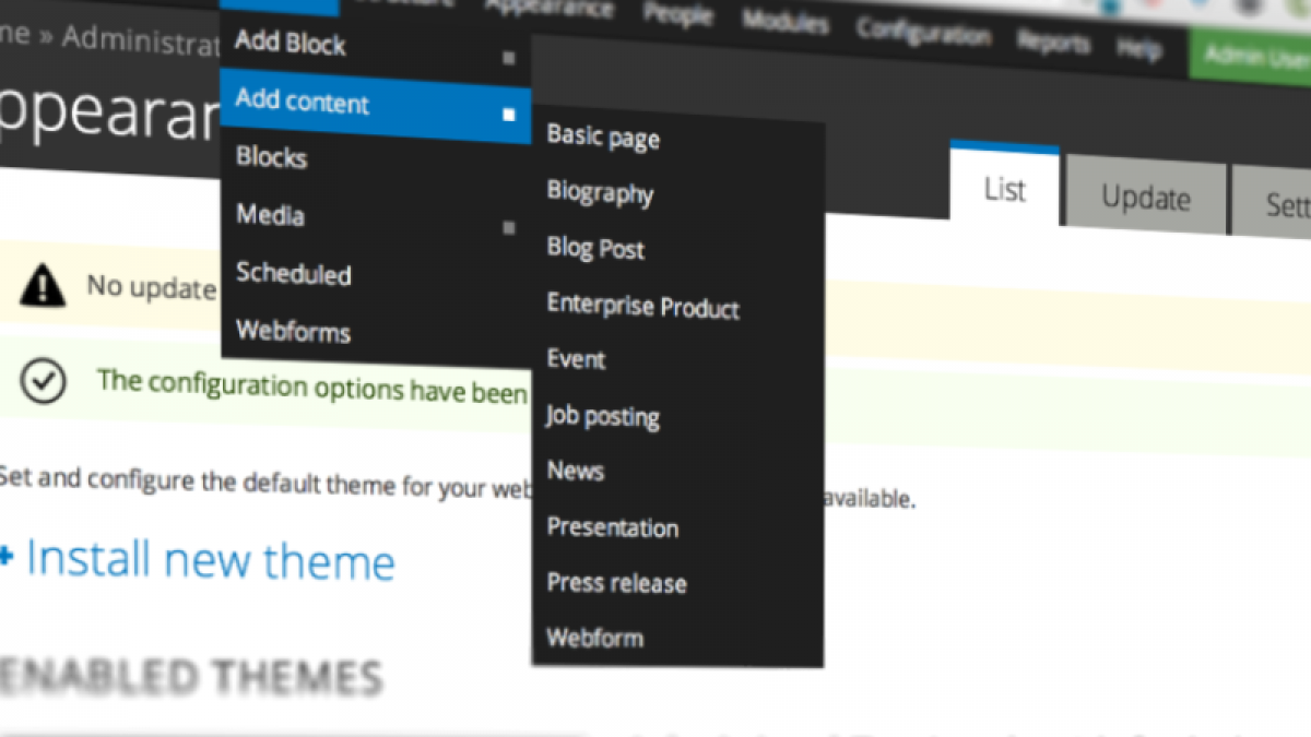 Top Seven Drupal Admin Themes - Featured Image
