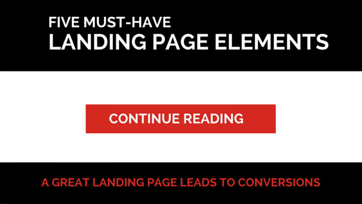 5 Must Have Landing Page Elements click here to like 2