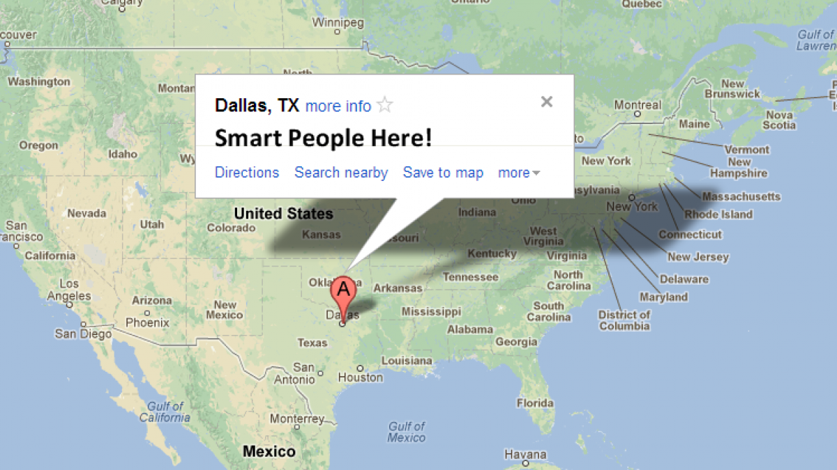 Dallas map. Smart People Here!