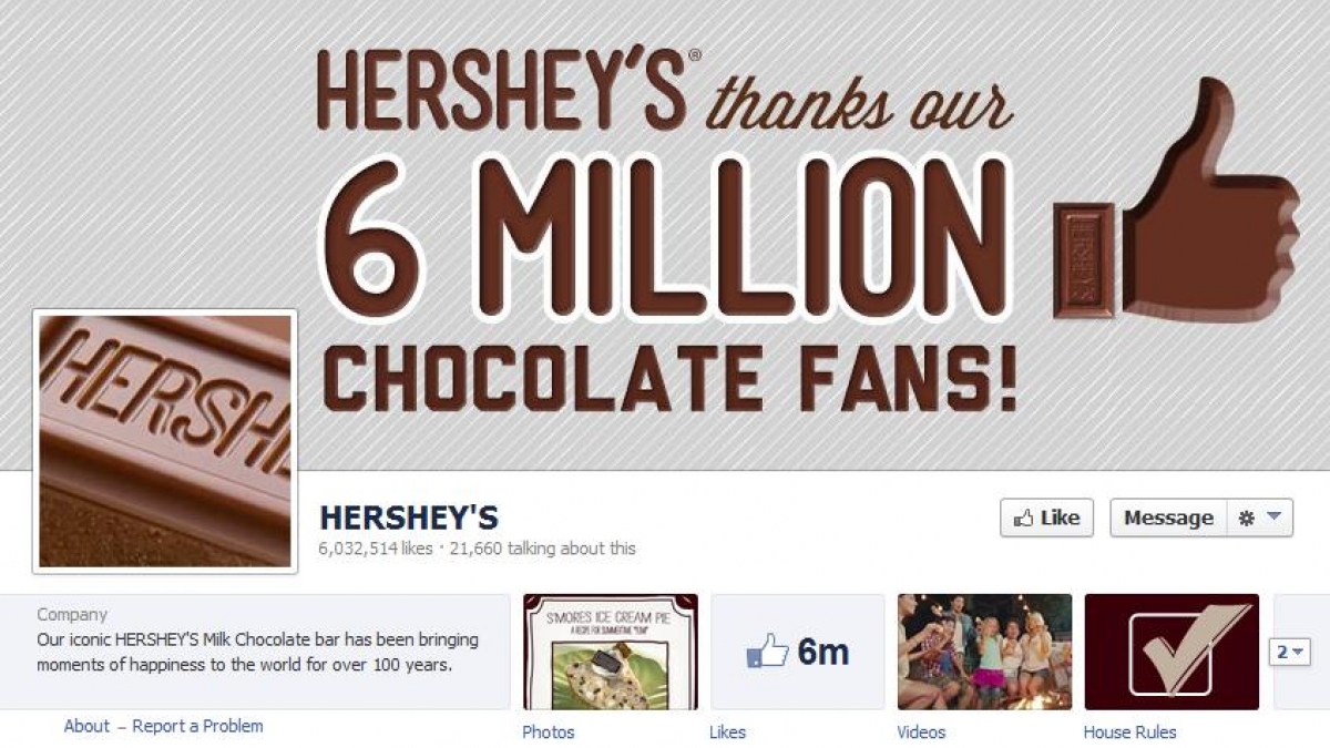 Hershey's on Facebook