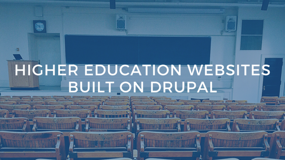 Higher education websites built on Drupal higher ed in drupal