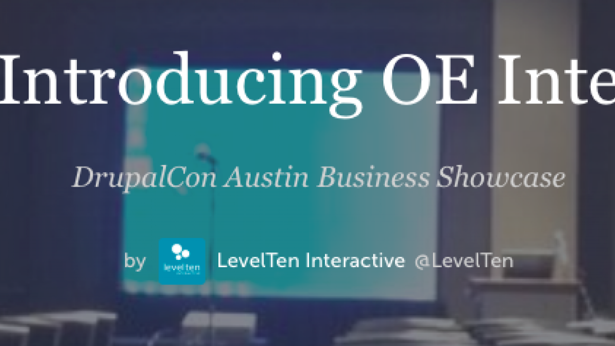 LevelTen at DrupalCon Austin 2014 Day 2 Open Enterprise Twitter