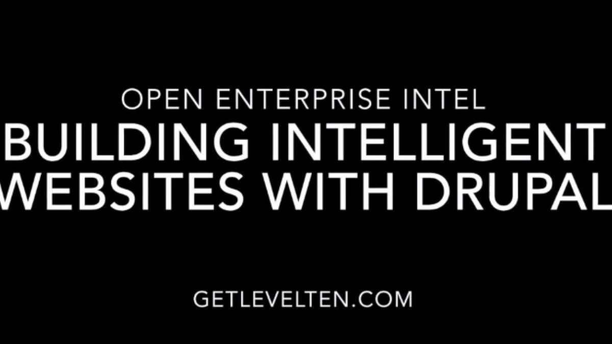 Webinar Recap: Building Intelligent Websites with Drupal Open Enterprise intelligence