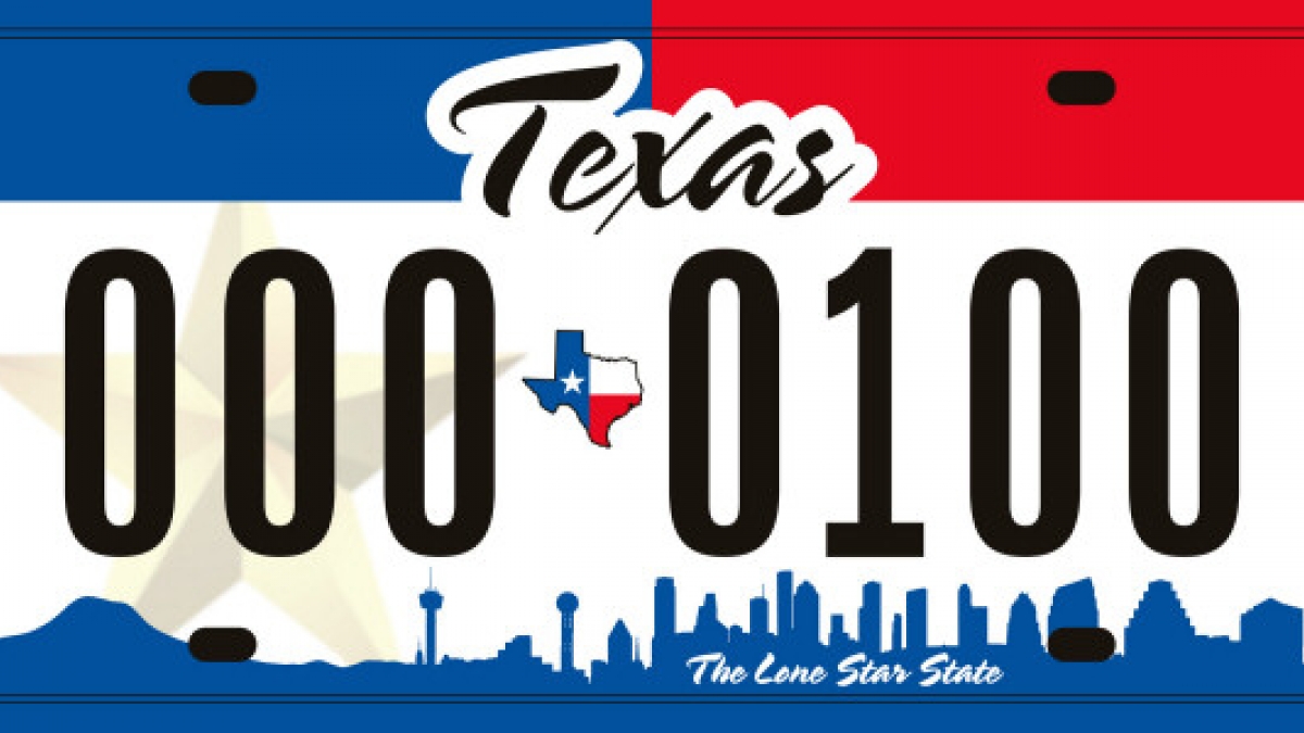 texas new skyline license plate