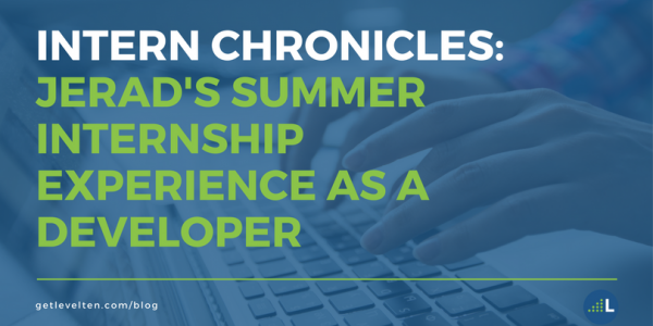 Jared's summer internship experience as a developer internship experience