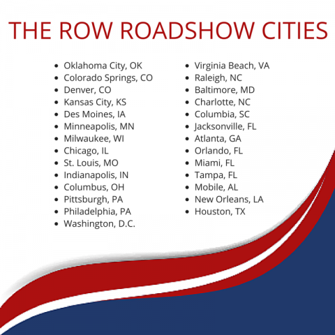 row roadshow cities