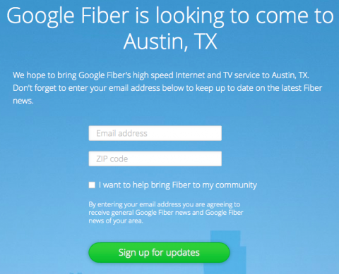 Google Fiber Sign up