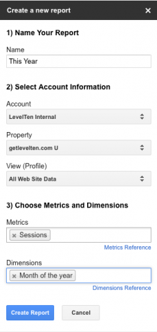 google analytics new report