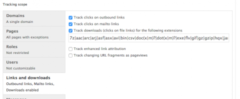 drupal google analytics track downloads 