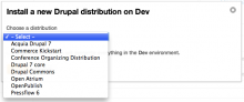 Acquia distributions available